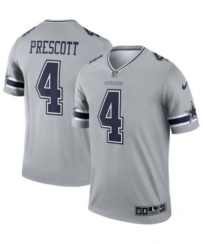 Men's Dak Prescott Silver Dallas Cowboys Inverted Legend Jersey $37.40 Jersey