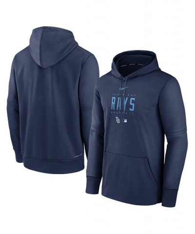 Men's Navy Tampa Bay Rays Authentic Collection Pregame Performance Pullover Hoodie $44.65 Sweatshirt