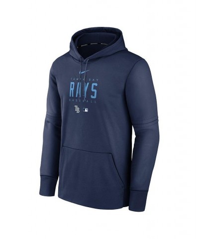 Men's Navy Tampa Bay Rays Authentic Collection Pregame Performance Pullover Hoodie $44.65 Sweatshirt