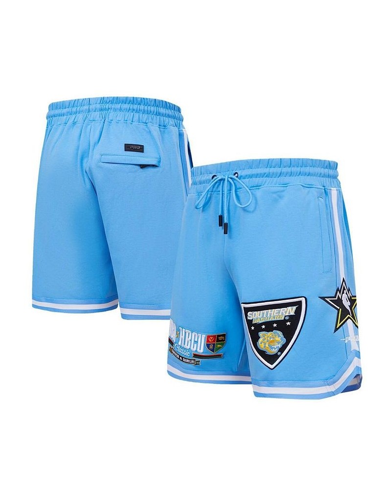 Men's and Women's Light Blue Southern University Jaguars 2023 NBA All-Star Game x HBCU Classic Chenille Shorts $53.99 Shorts