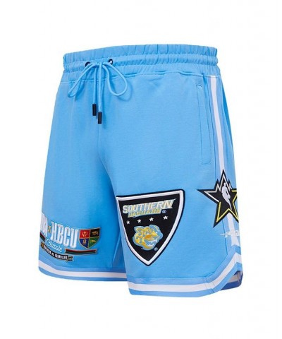 Men's and Women's Light Blue Southern University Jaguars 2023 NBA All-Star Game x HBCU Classic Chenille Shorts $53.99 Shorts