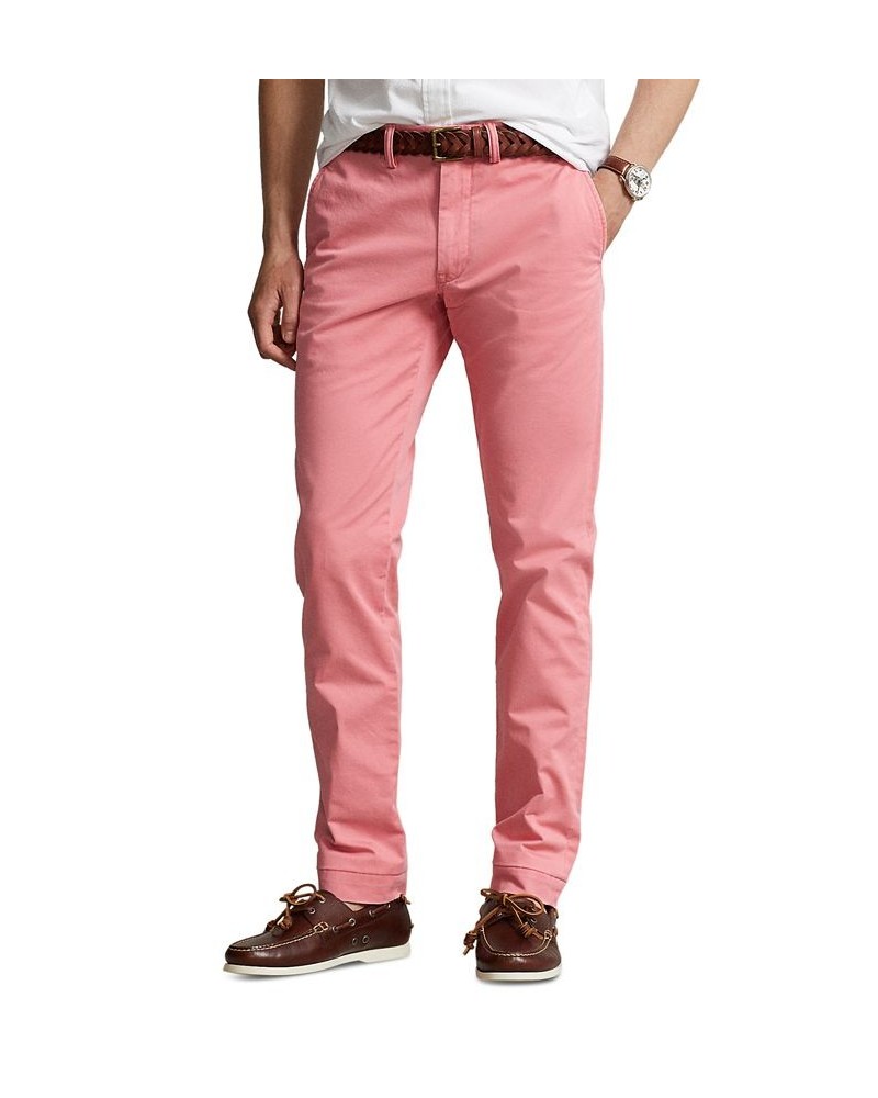 Men's Stretch Slim Fit Chino Pants Red $62.50 Pants