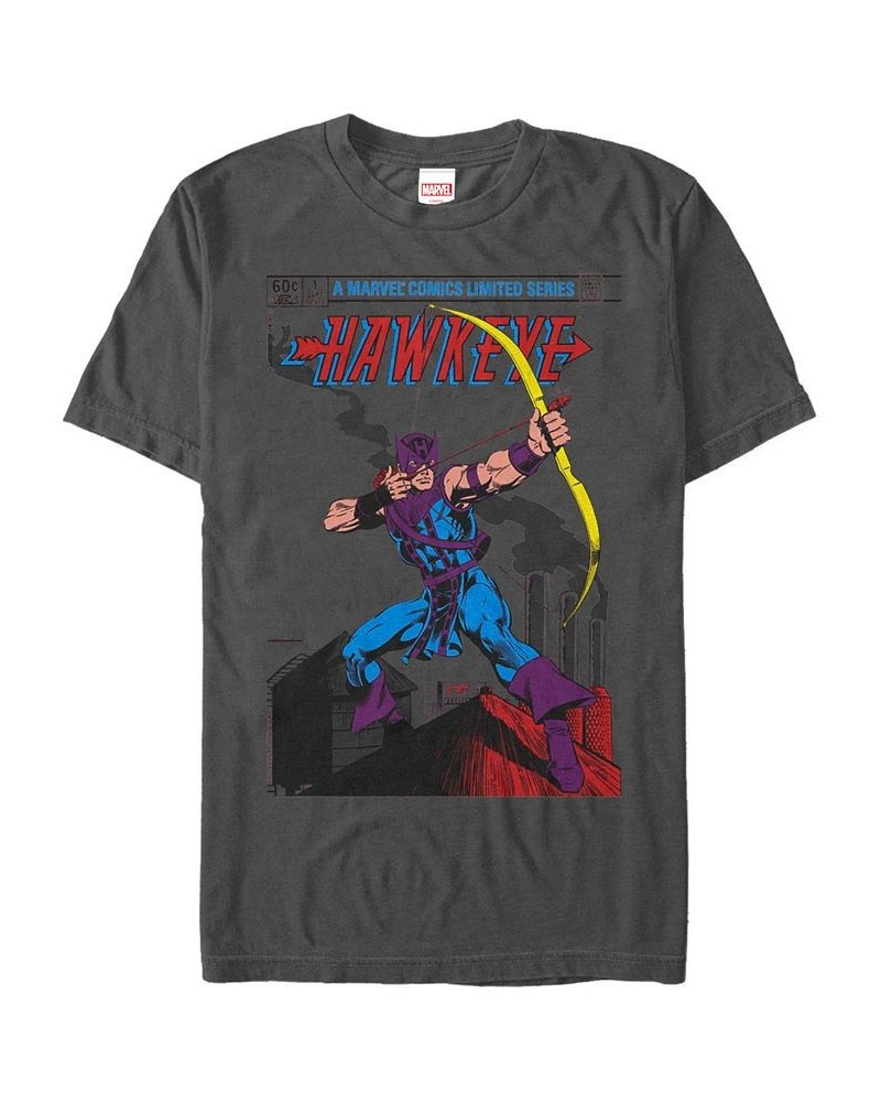 Marvel Men's Comic Collection Classic Comic Style Hawkeye Short Sleeve T-Shirt Gray $16.45 T-Shirts