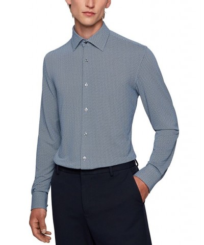 BOSS by Men's Slim-Fit Shirt Blue $93.60 Dress Shirts