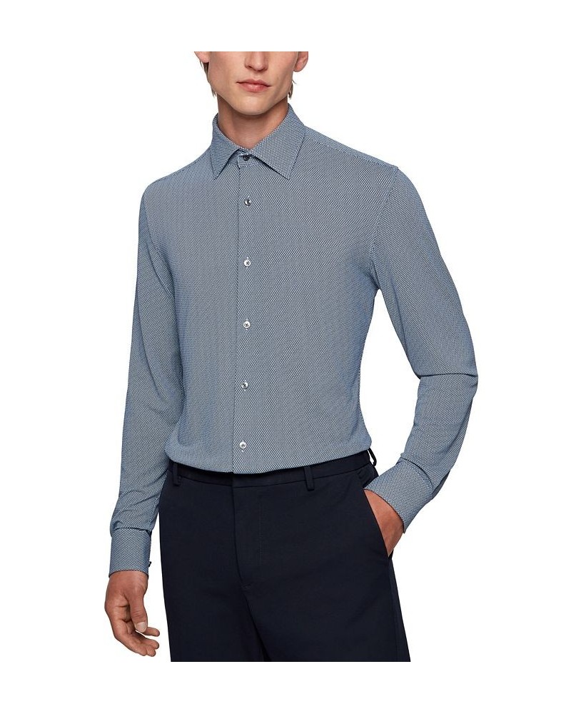 BOSS by Men's Slim-Fit Shirt Blue $93.60 Dress Shirts