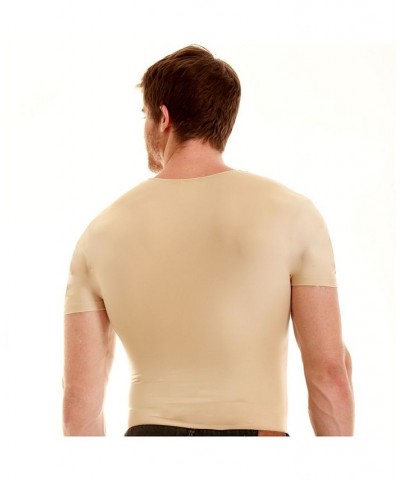 Men's Big & Tall Insta Slim Compression Short Sleeve V-Neck T-Shirt Tan/Beige $47.91 Undershirt