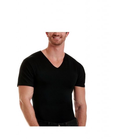 Men's Big & Tall Insta Slim Compression Short Sleeve V-Neck T-Shirt Tan/Beige $47.91 Undershirt