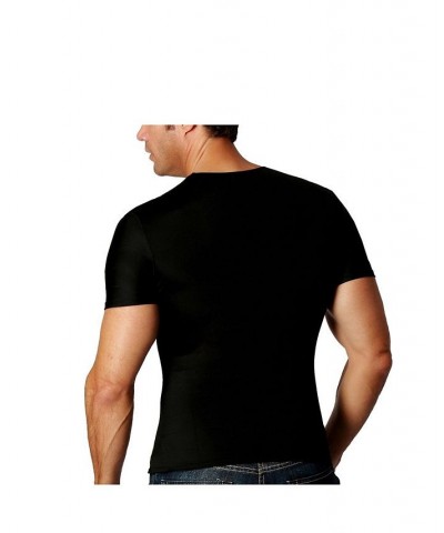 Men's Big & Tall Insta Slim Compression Short Sleeve V-Neck T-Shirt Tan/Beige $47.91 Undershirt