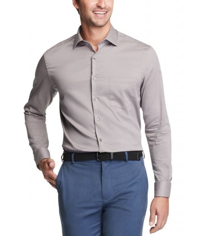 Men's Big & Tall Classic/Regular-Fit Stain Shield Performance Stretch Textured Dress Shirt Multi $24.23 Dress Shirts