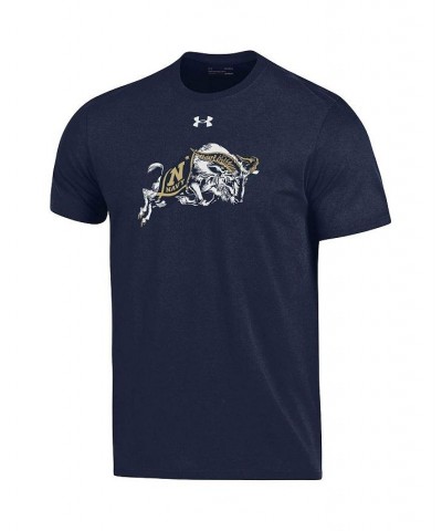 Men's Navy Midshipmen School Mascot Logo Performance Cotton T-shirt $20.25 T-Shirts