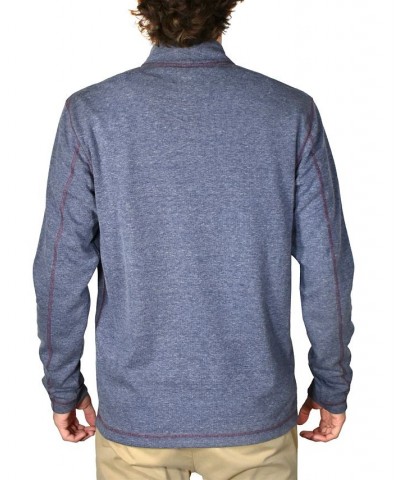 Men's Stretch Quarter-Zip Long-Sleeve Topstitched Sweater PD08 $42.07 Sweaters