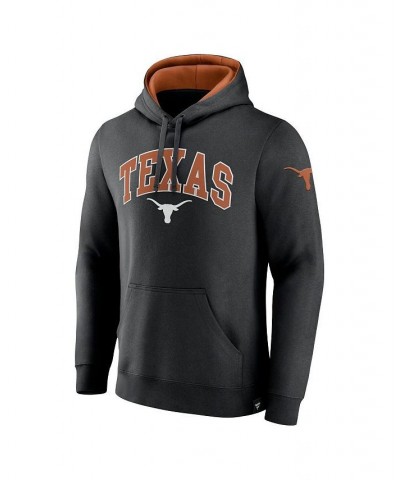 Men's Branded Black Texas Longhorns Arch and Logo Tackle Twill Pullover Hoodie $25.20 Sweatshirt