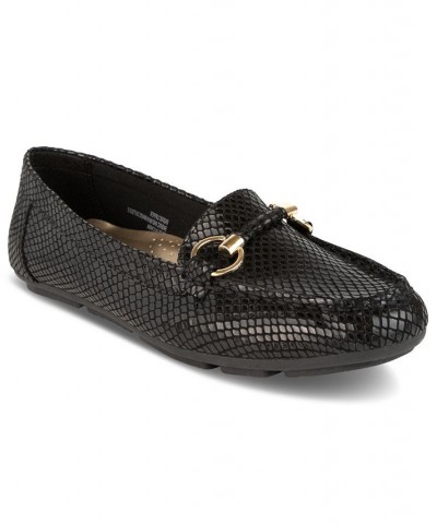 Kenleigh Driving Moccasin Loafer Flats Black $29.19 Shoes