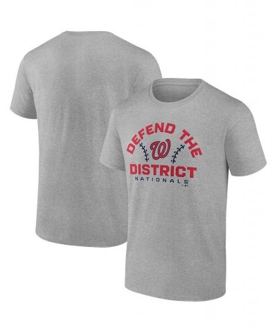 Men's Branded Heather Gray Washington Nationals Iconic Go For Two T-shirt $21.19 T-Shirts