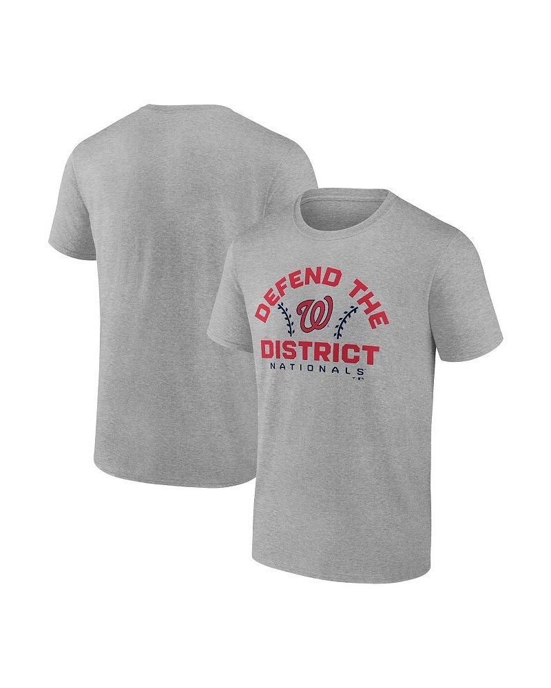 Men's Branded Heather Gray Washington Nationals Iconic Go For Two T-shirt $21.19 T-Shirts