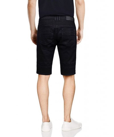 Men's Stretch Moto Denim Shorts Black $32.64 Shorts