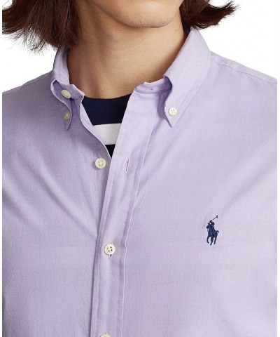 Men's Classic-Fit Stretch Oxford Shirt Purple $48.60 Shirts