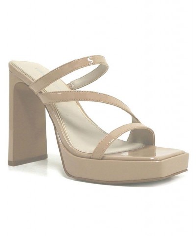 Women's Tala Asymmetrical Platform Sandals Buff $50.04 Shoes