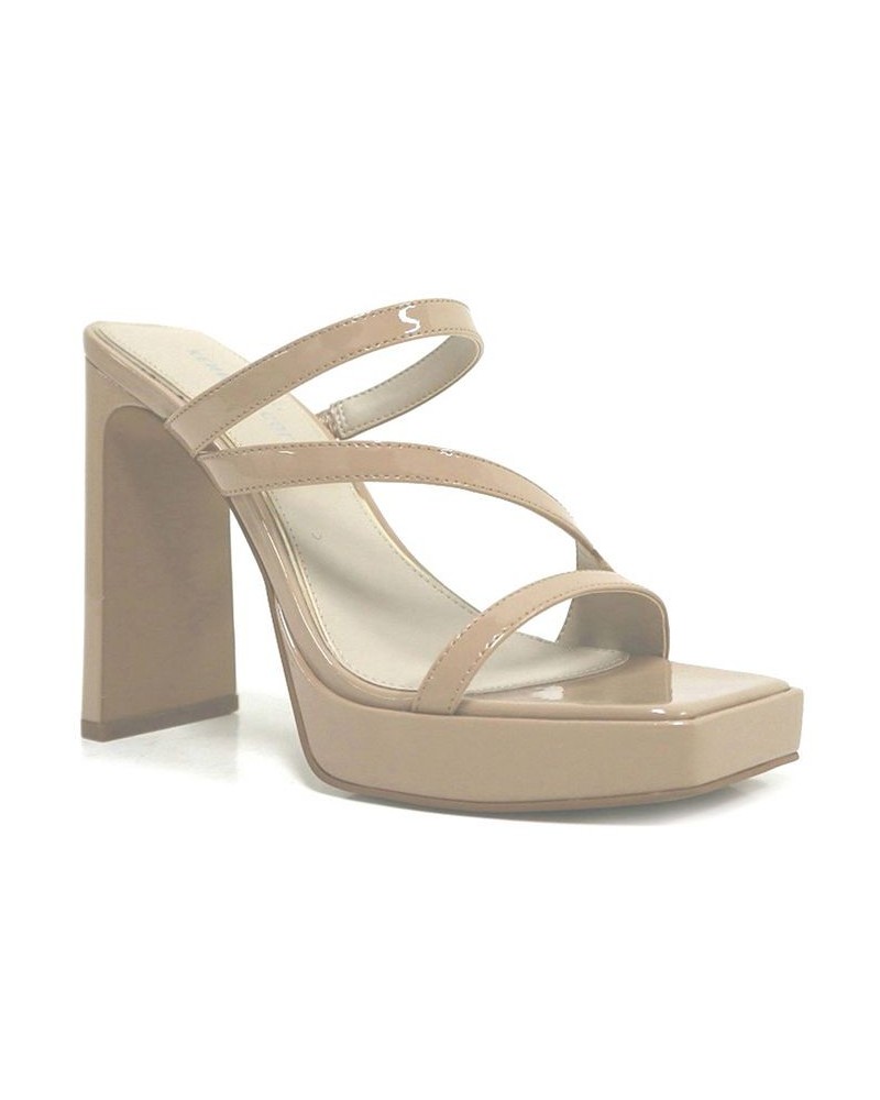 Women's Tala Asymmetrical Platform Sandals Buff $50.04 Shoes