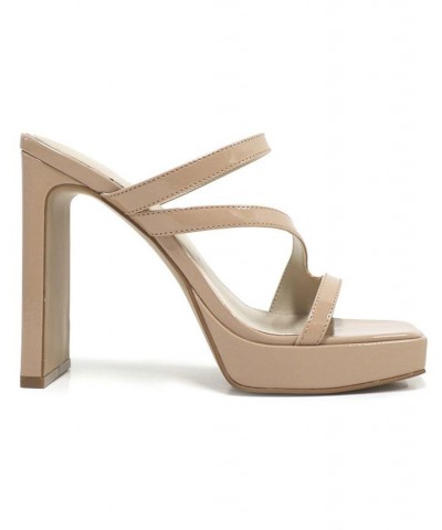 Women's Tala Asymmetrical Platform Sandals Buff $50.04 Shoes