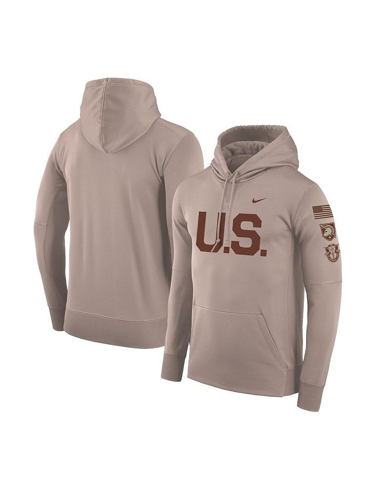 Men's Oatmeal Army Black Knights Rivalry U.S. Therma Pullover Hoodie $39.95 Sweatshirt