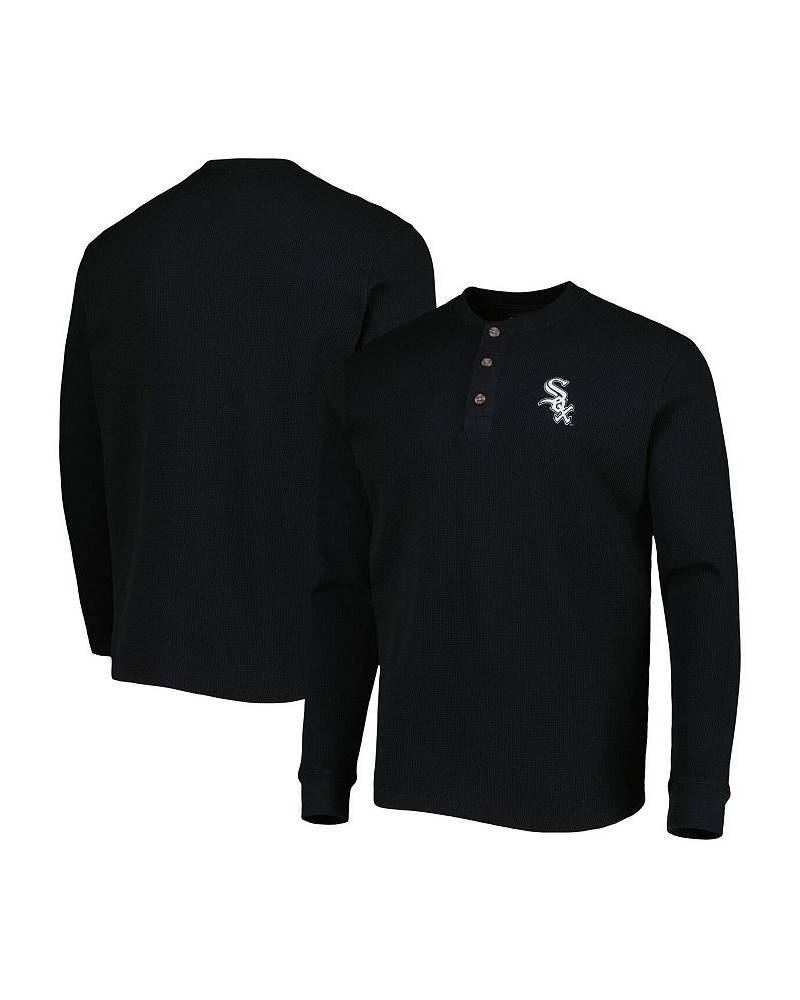 Men's Chicago White Sox Black Maverick Long Sleeve T-shirt $21.42 T-Shirts