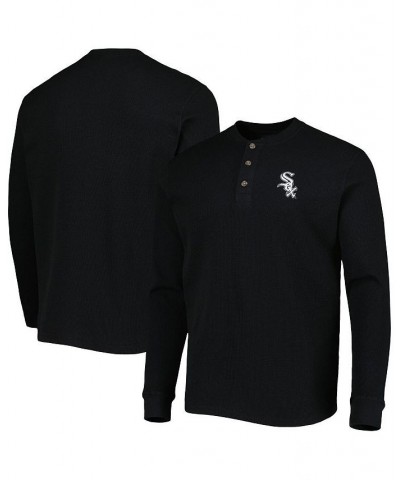 Men's Chicago White Sox Black Maverick Long Sleeve T-shirt $21.42 T-Shirts