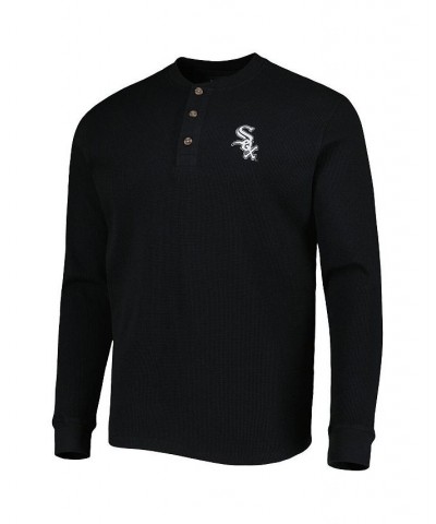 Men's Chicago White Sox Black Maverick Long Sleeve T-shirt $21.42 T-Shirts