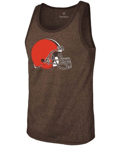 Men's Nick Chubb Heathered Brown Cleveland Browns Name Number Tri-Blend Tank Top $30.23 T-Shirts