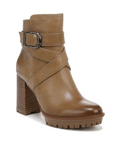 Lyra Lug Sole Booties Brown $40.39 Shoes