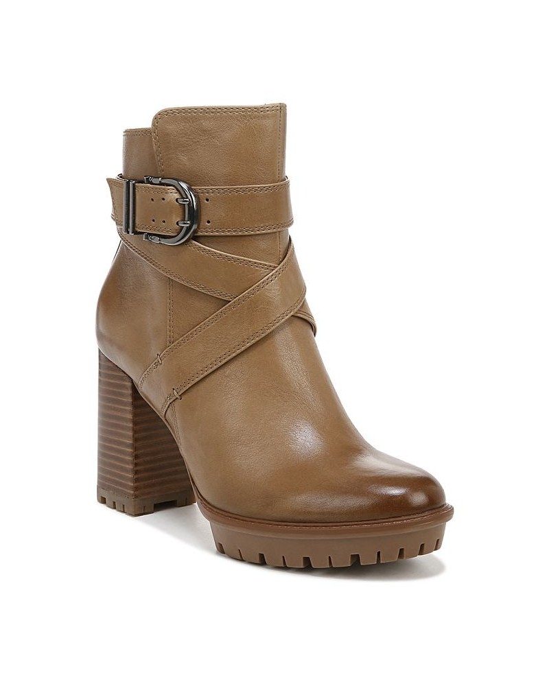 Lyra Lug Sole Booties Brown $40.39 Shoes