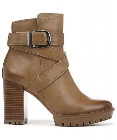 Lyra Lug Sole Booties Brown $40.39 Shoes