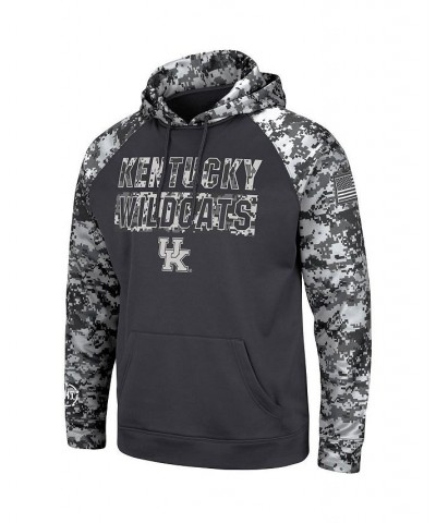 Men's Charcoal Kentucky Wildcats OHT Military-Inspired Appreciation Digi Camo Big and Tall Pullover Hoodie $41.24 Sweatshirt