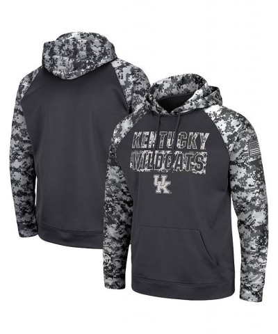 Men's Charcoal Kentucky Wildcats OHT Military-Inspired Appreciation Digi Camo Big and Tall Pullover Hoodie $41.24 Sweatshirt