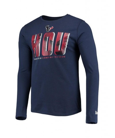 Men's Navy Houston Texans Combine Authentic Static Abbreviation Long Sleeve T-shirt $19.88 T-Shirts