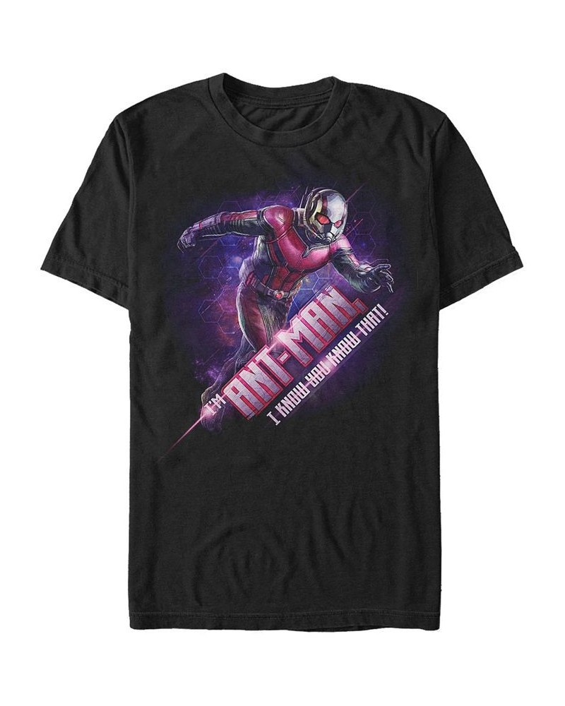 Marvel Men's Avengers Endgame I Am Ant-man Geometric Galaxy, Short Sleeve T-shirt Black $15.05 T-Shirts