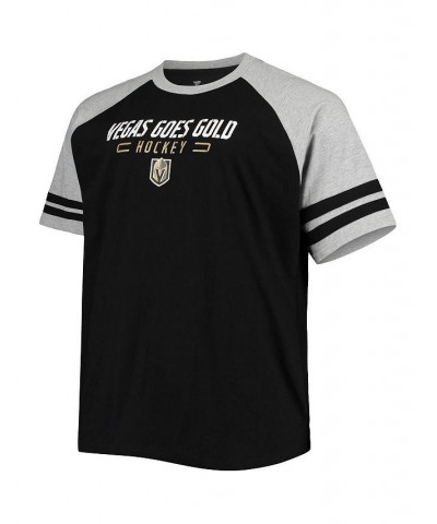 Men's Black Vegas Golden Knights Big and Tall Raglan T-shirt $18.80 T-Shirts