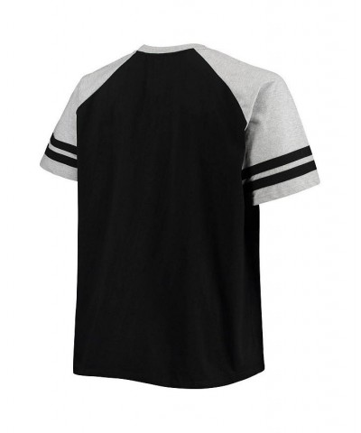 Men's Black Vegas Golden Knights Big and Tall Raglan T-shirt $18.80 T-Shirts