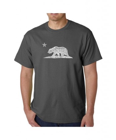 Mens Word Art T-Shirt - California Bear Black $17.50 T-Shirts