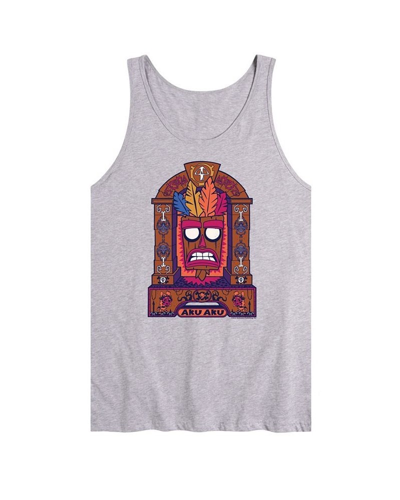 Men's Crash Bandicoot Aku Aku Tank Gray $15.75 T-Shirts