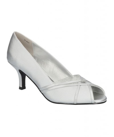 Women's Celeste Peep Toe Pumps Gray $39.00 Shoes