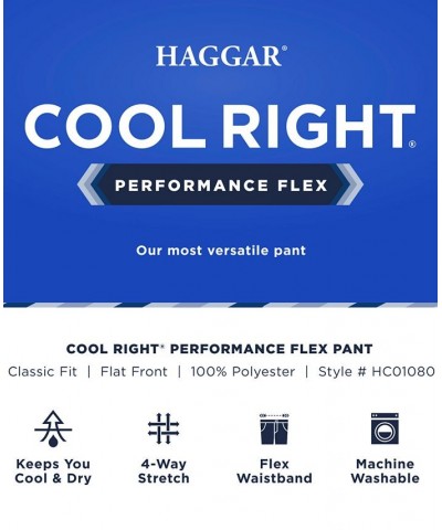 Cool Right Performance Flex Classic Fit Flat Front Pant String $24.75 Pants