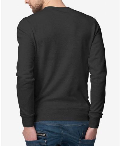 Men's Howling Wolf Word Art Crew Neck Sweatshirt Gray $28.49 Sweatshirt