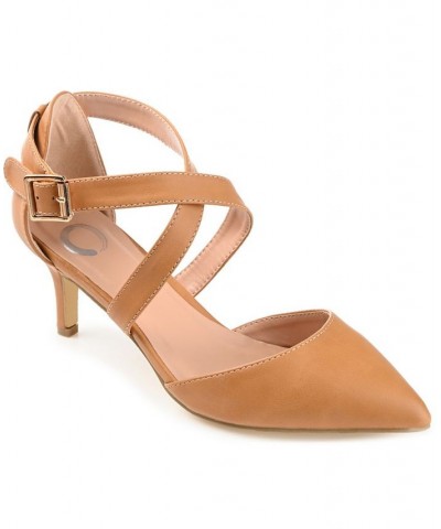 Women's Riva Crisscross Heels Tan $36.90 Shoes