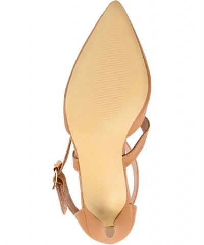 Women's Riva Crisscross Heels Tan $36.90 Shoes