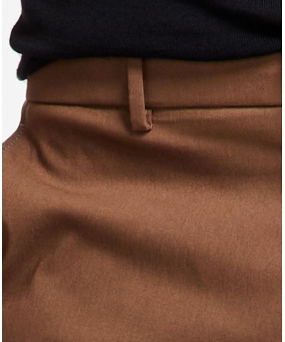 Men's Modern-Fit TH Flex Stretch Comfort Solid Performance Pants Brown $26.87 Pants