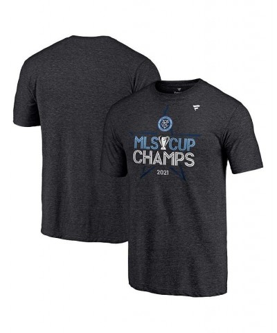 Men's Branded Heathered Charcoal New York City FC 2021 MLS Cup Champions Locker Room T-shirt $21.59 T-Shirts