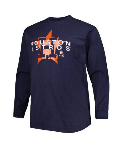 Men's Navy Houston Astros Big and Tall Long Sleeve T-shirt $31.19 T-Shirts