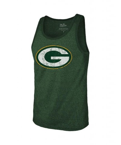 Men's Threads Aaron Rodgers Green Green Bay Packers Name & Number Tri-Blend Tank Top $29.15 T-Shirts