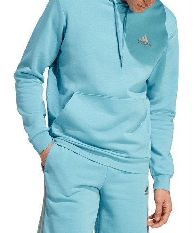 Men's Feel Cozy Essentials Fleece Pullover Hoodie Preloved Blue $24.75 Sweatshirt